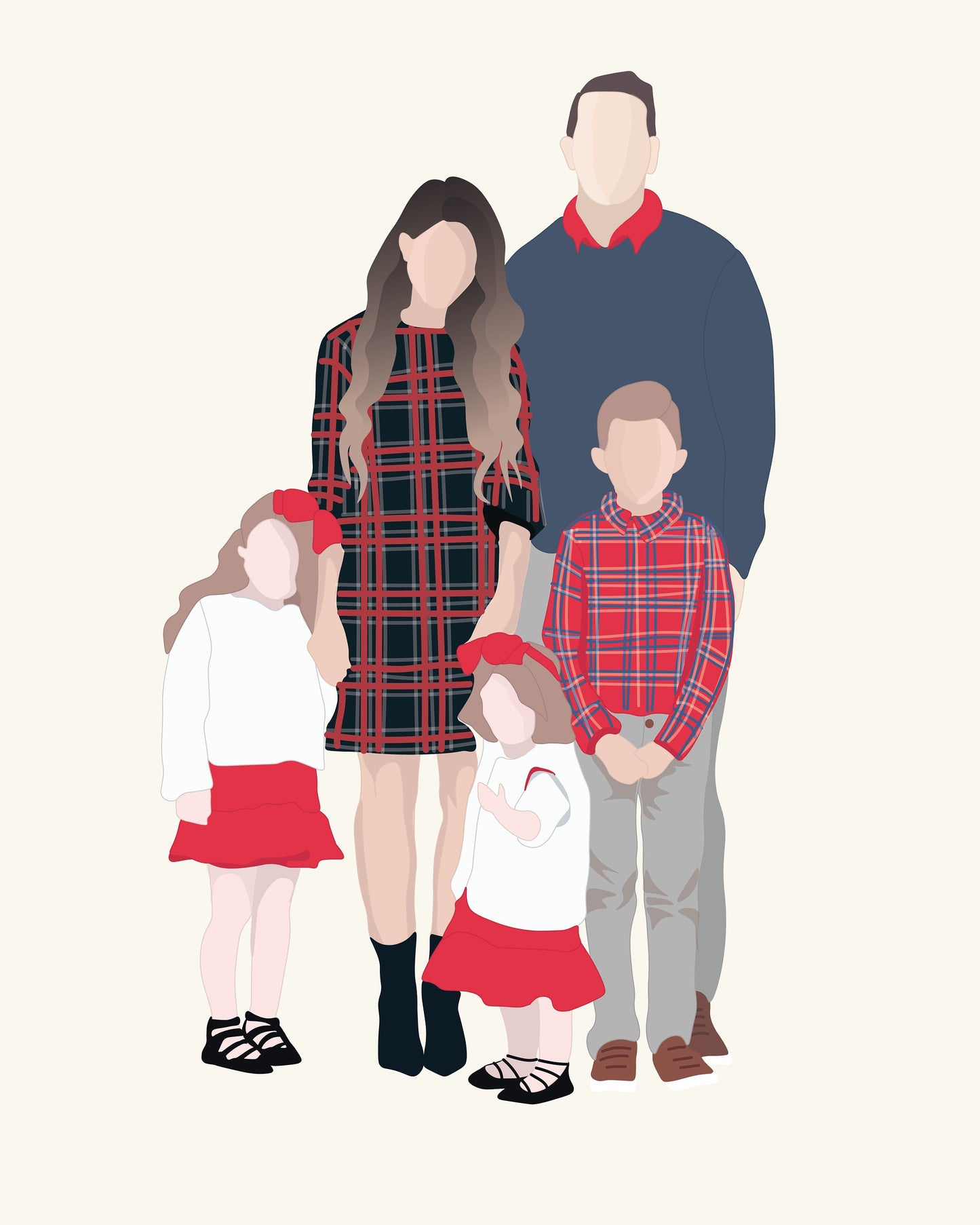 Custom Digital faceless portrait