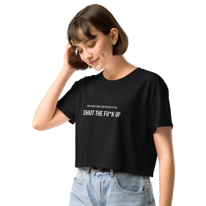 STFU Women’s crop top