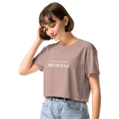 STFU Women’s crop top